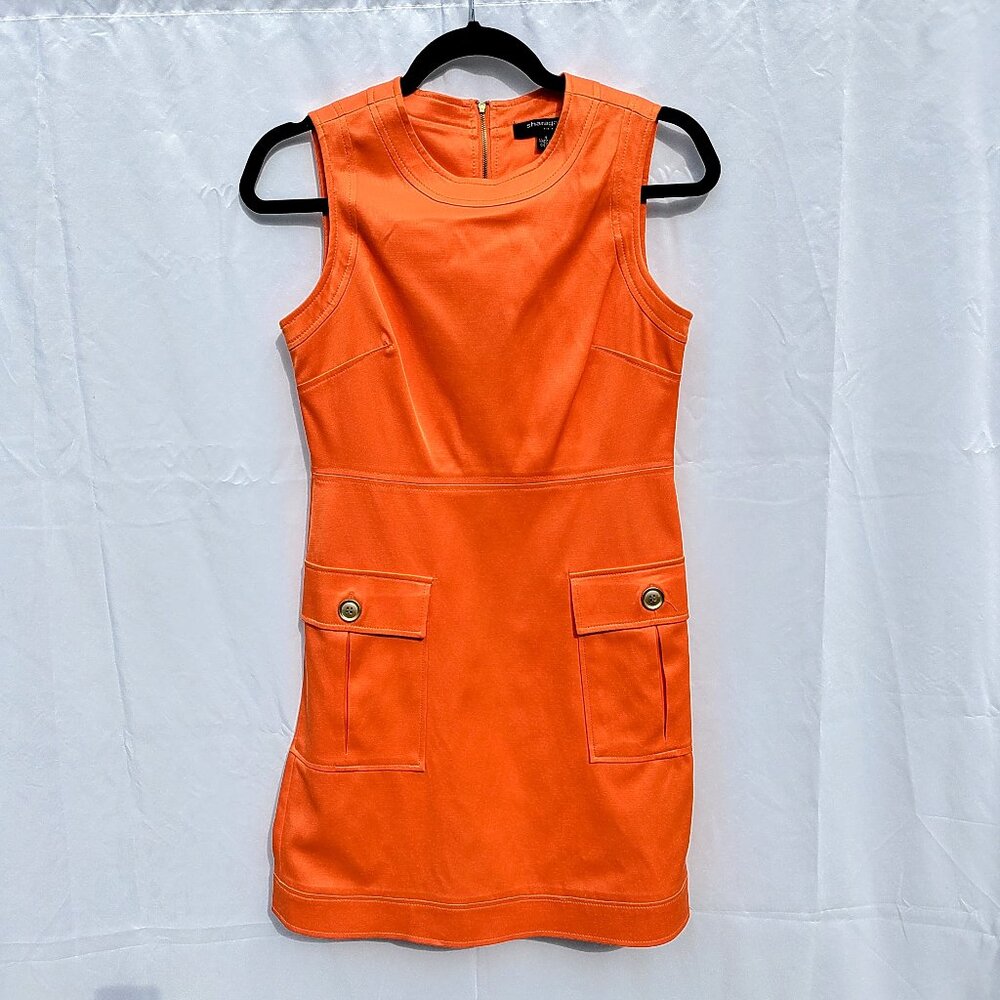 Sharagano Orange Sleeveless Dress Size 4